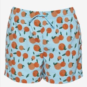 NWT Foot Locker LCKR Boys Swim Shorts with Orange Pattern